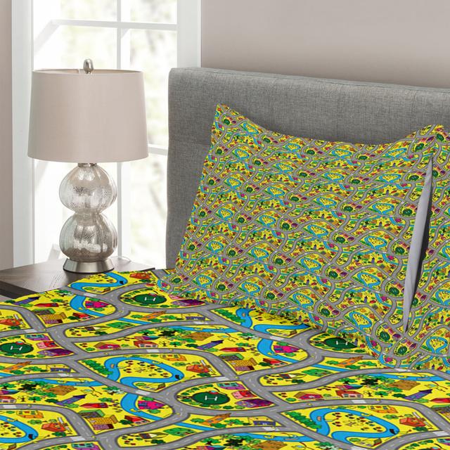 Dunmall Abstract [EU ONLY] Duvet Cover Set with Pillowcases Ebern Designs on Productcaster.