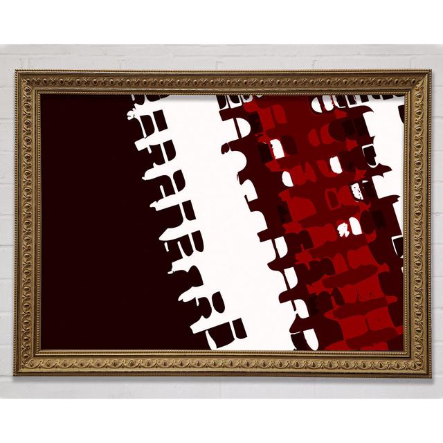 Fraction Maroon Framed Print Ivy Bronx Size: 42cm H x 59.7cm W x 3cm D on Productcaster.