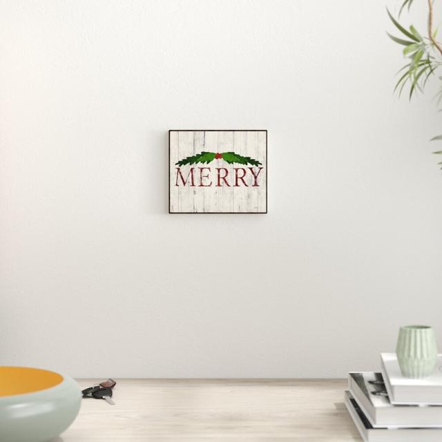 Merry - Print East Urban Home Format: Espresso Floating Frame, Size: 61cm H x 71cm W on Productcaster.