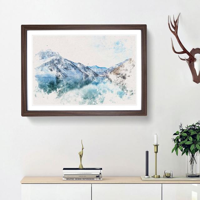 El Yeso Dam Reservoir In Chile - Picture Frame Painting East Urban Home Frame Option: Walnut Framed, Size: 24cm H x 33cm W x 2cm D on Productcaster.