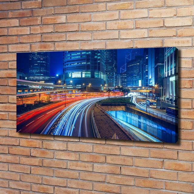 Hong Kong by Night - Wrapped Canvas Art Prints Brayden Studio on Productcaster.