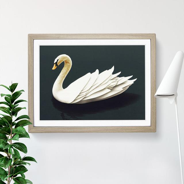 Inspirational Swan - Single Picture Frame Print 17 Stories Frame Colour: Oak, Size: 25cm H x 34cm W x 2cm D on Productcaster.