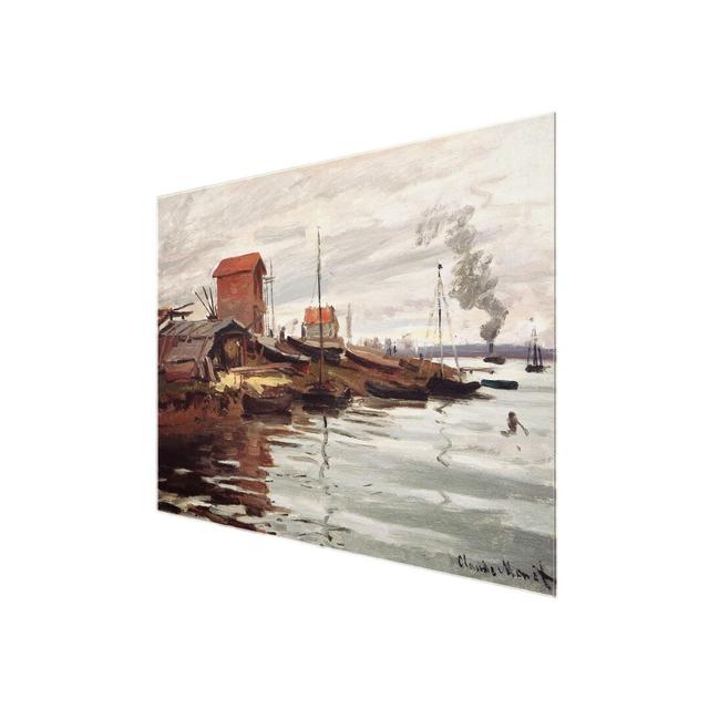 'The Seine at Petit-Gennevilliers' by Claude Monet - Painting Print on Glass East Urban Home Size: 60cm H x 80cm W x 0.4cm D on Productcaster.