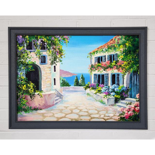 Italy By the Sea - Single Picture Frame Art Prints Highland Dunes Size: 42cm H x 59.7cm W x 1.5cm D, Format: Grey Framed Paper on Productcaster.