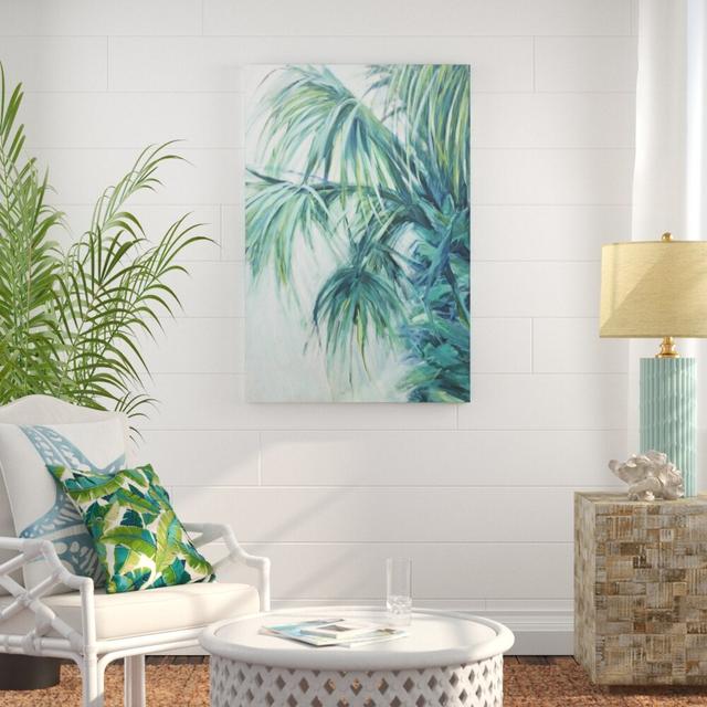 'Blue Palmetto' by Suzanne Wilkins - Wrapped Canvas Painting Print Blue Elephant Size: 122cm H x 81cm W on Productcaster.