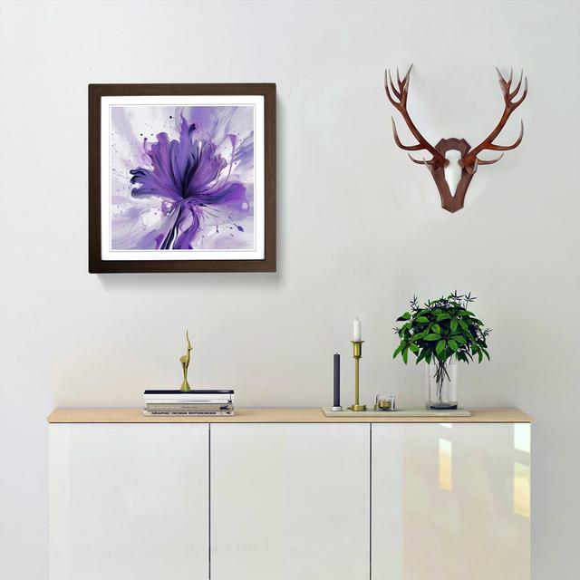 Lavender Flower Abstract No.7 - Print Marlow Home Co. Format: Walnut on Productcaster.