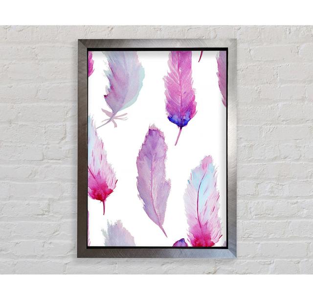 Pink Indian Feathers 2 - Single Picture Frame Art Prints World Menagerie Size: 141.4cm H x 100cm W x 3.4cm D on Productcaster.