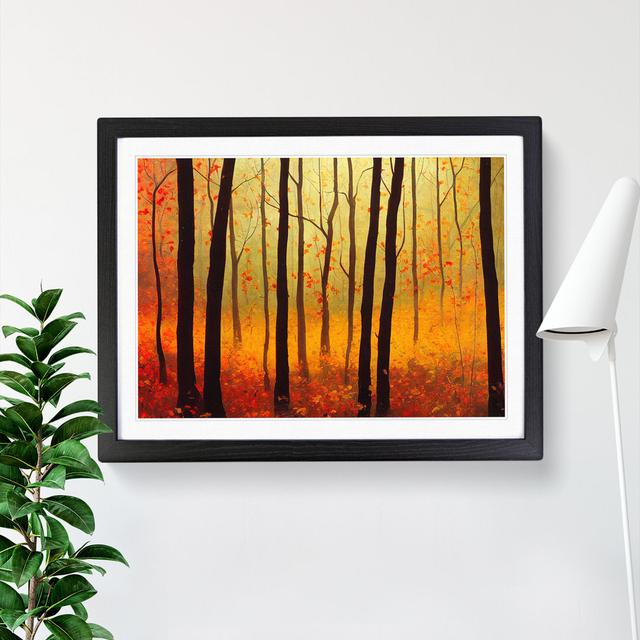 Cool Autumn Forest - Single Picture Frame Print Alpen Home Size: 25cm H x 34cm W x 2cm D, Frame Colour: Black Framed on Productcaster.