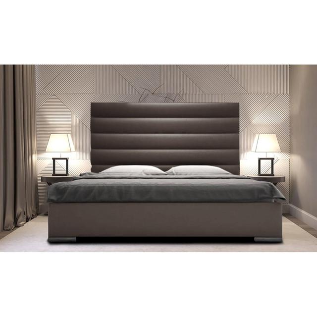 Chanute Upholstered Bed Frame Brayden Studio Colour: Mole, Size: Small Double (4') on Productcaster.