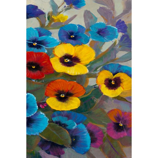 Pansy Panel III - Wrapped Canvas Painting Rosalind Wheeler Size: 30cm H x 20cm W x 3.8cm D on Productcaster.