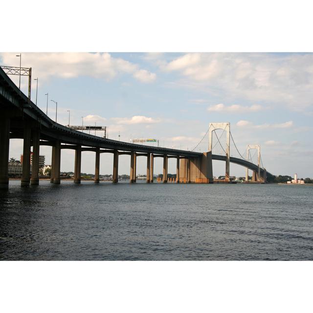 Throgs Neck Bridge by Surpasspro - Wrapped Canvas Photograph 17 Stories Size: 20cm H x 30cm W on Productcaster.