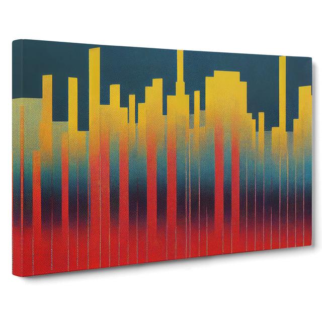 Brilliant Abstract Skyscrapers - Wrapped Canvas Graphic Art 17 Stories Size: 35cm H x 50cm W x 3cm D on Productcaster.