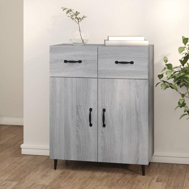 Isamar 69.5Cm Wide 2 Drawer Server George Oliver Colour: Grey Sonoma on Productcaster.