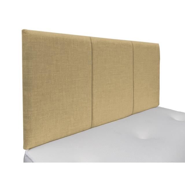 Liang Upholstered Headboard 17 Stories Size: Kingsize (5'), Colour: Ivory, Upholstery: Naples Velvet on Productcaster.