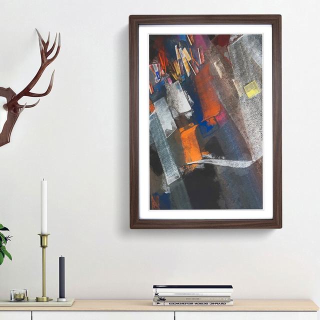 Strokes of Colour in Abstract - Picture Frame Graphic Art Print on MDF East Urban Home Size: 87cm H x 62cm W x 2cm D, Frame Option: Walnut Framed on Productcaster.