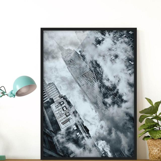 Facade of the Empire State Building - Picture Frame Graphic Art Fairmont Park Size: 100cm H x 70cm W x 2cm D, Frame Option: Black Framed on Productcaster.