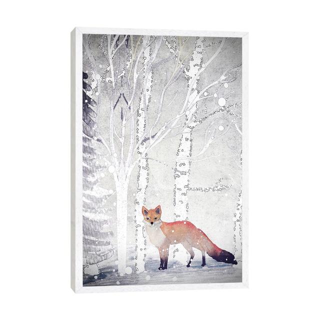 Mr. Winterfox II by Monika Strigel - Floater Frame Print on Canvas Union Rustic Size: 101.6cm H x 66.04cm W x 3.81cm D, Frame Option: White Framed on Productcaster.