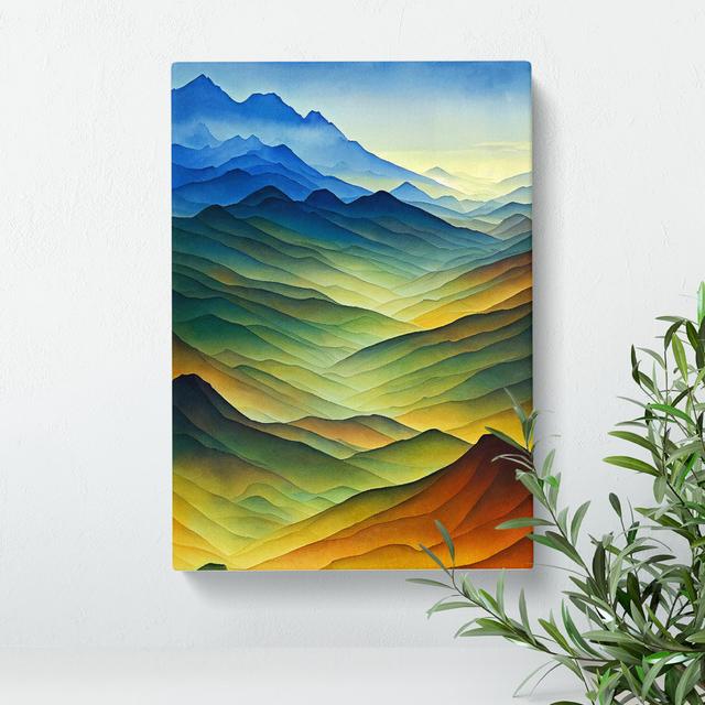 Mountain Landscape Painting No.2 - Wrapped Canvas Print Alpen Home Size: 76cm H x 50cm W x 3cm D on Productcaster.