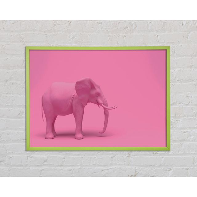 Der rosa Elefant - Einzelner Bilderrahmen Kunstdrucke Brayden Studio Größe: 29,7 cm H x 42 cm B x 2 cm T on Productcaster.