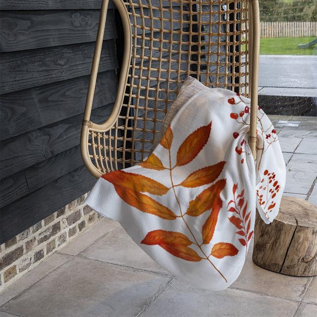 Rahn Autumn Leaves Designer Blanket East Urban Home on Productcaster.