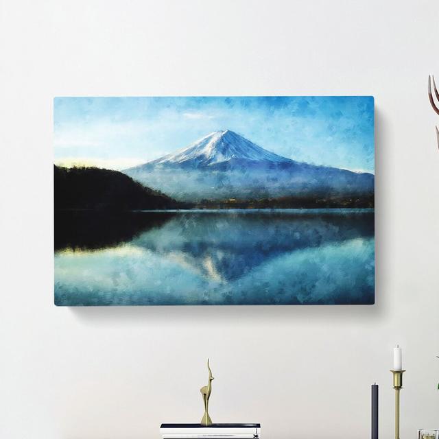 Mount Fuji in Japan - Wrapped Canvas Painting Print East Urban Home Size: 60cm H x 91cm W x 3cm D on Productcaster.