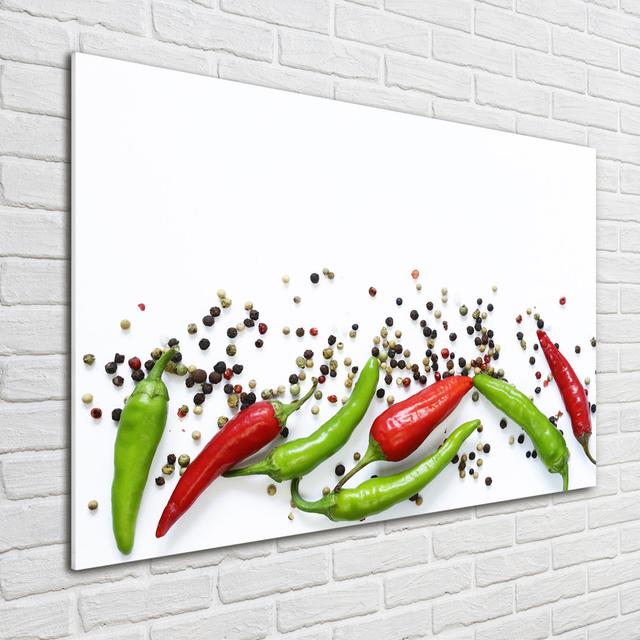 Chilli Peppers - Unframed Art Prints on Glass Ebern Designs on Productcaster.