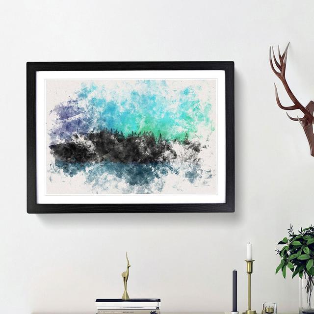 The Northern Lights in Iceland - Picture Frame Painting Print East Urban Home Frame Option: Black Framed, Size: 24cm H x 33cm W x 2cm D on Productcaster.