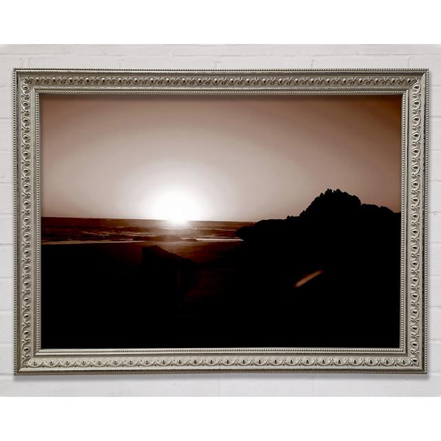 Chocolate Sunrays Framed Print Highland Dunes Size: 100cm H x 141.4cm W x 3cm D on Productcaster.