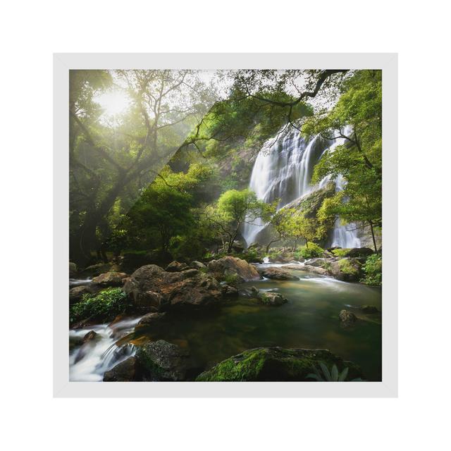 Mountain Stream - Picture Frame Photograph Union Rustic Size: 50cm H x 50cm W x 2cm D, Frame Option: White Framed on Productcaster.