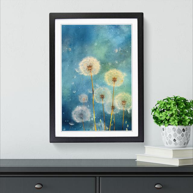 Dandelion Orphism - Single Picture Frame Print on Wood Marlow Home Co. Format: Black Framed, Size: 34cm H x 25cm W on Productcaster.