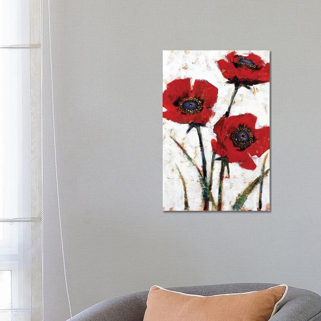 Red Poppy Fresco II by Tim OToole - No Frame Gallery-Wrapped Canvas Giclée on Canvas Lark Manor Size: 66.04cm H x 45.72cm W on Productcaster.