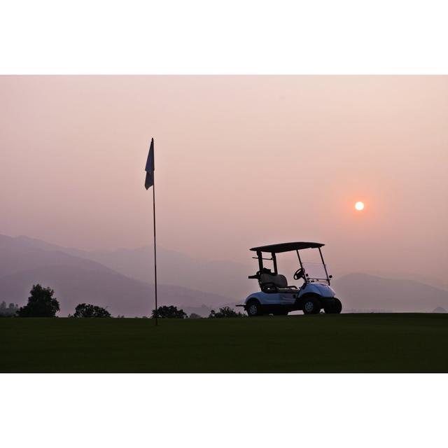 Empty Golf Cart by Haijun - Wrapped Canvas Photograph 17 Stories Size: 61cm H x 91cm W on Productcaster.