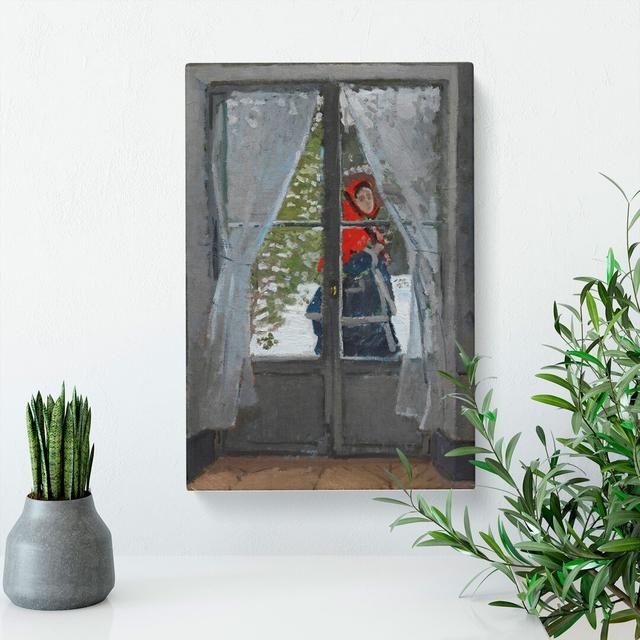 The Red Kerchief by Claude Monet - Wrapped Canvas Painting East Urban Home Size: 76cm H x 50cm W x 3cm D on Productcaster.