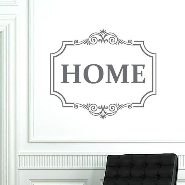 Classic Home Sign Wall Sticker East Urban Home Colour: Aqua Green, Size: Large on Productcaster.