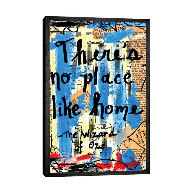 Home Wizard Of Oz Quote Happy Larry Size: 66.04cm H x 45.72cm W x 3.81cm D, Format: Black Framed on Productcaster.