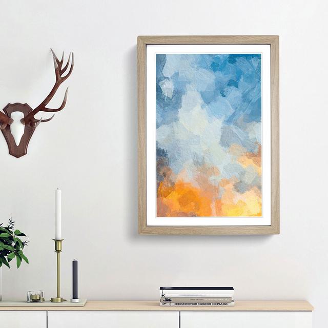 Code Word in Abstract - Picture Frame Graphic Art Print East Urban Home Frame Option: Oak Framed, Size: 87cm H x 62cm W x 2cm D on Productcaster.