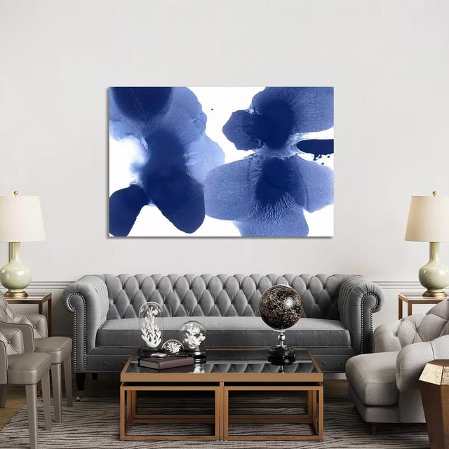 Dynamic Indigo by Hannah Carlson - Wrapped Canvas Print East Urban Home Size: 45.72cm H x 66.04cm W x 1.9cm D, Format: Wrapped Canvas on Productcaster.