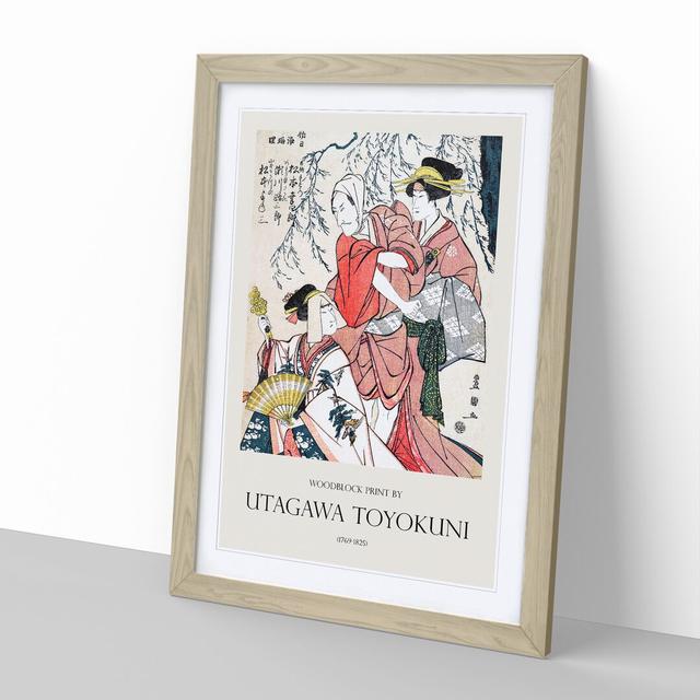 Three Actors by Utagawa Toyokuni - Picture Frame Painting East Urban Home Frame Option: Oak Framed, Size: 36cm H x 27cm W x 2cm D on Productcaster.