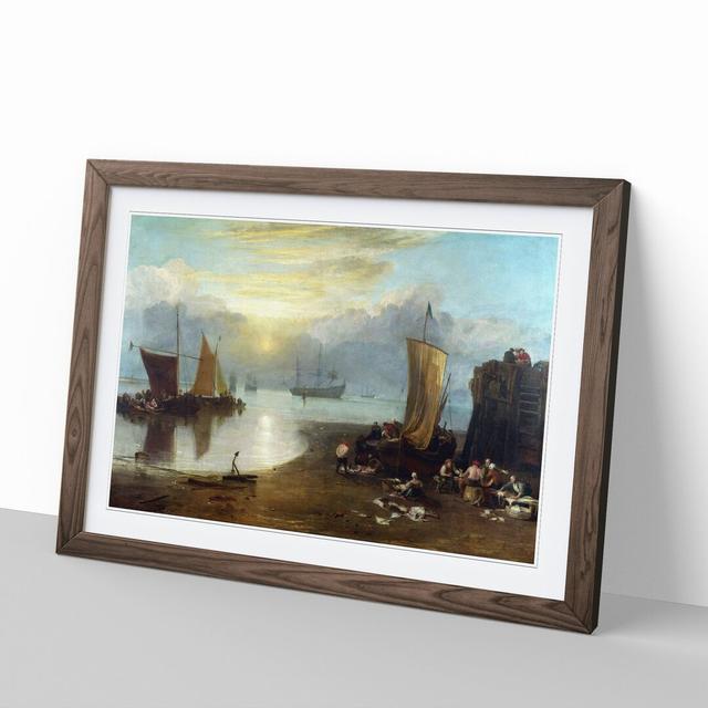 Sun Rising Through Vapour by Joseph Mallord William Turner - Picture Frame Painting East Urban Home Frame Option: Walnut Framed, Size: 48cm H x 65cm W on Productcaster.