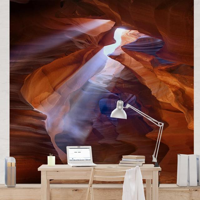 Light Play in Antelope Canyon Semi-Gloss Wallpaper Roll East Urban Home Size: 2.4m x 240cm, Materialqualität: Standard (110g/m²) on Productcaster.