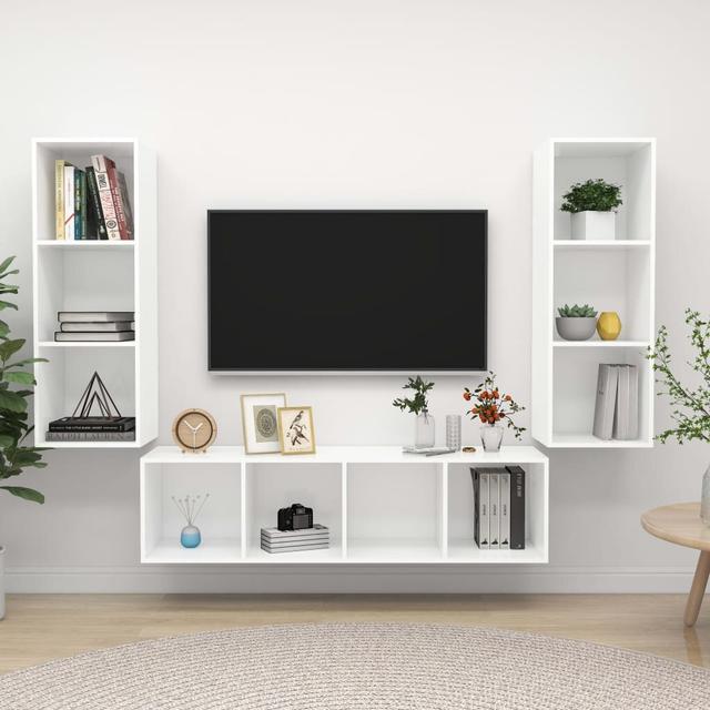 Draylee TV Stand for TVs up to 88" Ebern Designs Colour: White on Productcaster.