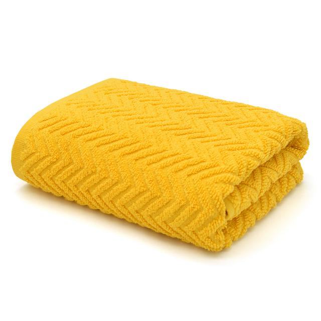 Parmvir Moda Cotton Chevron Hand Towel 17 Stories Colour: Yellow on Productcaster.