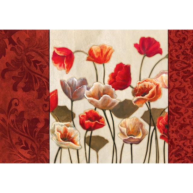 Poppy On Cream - Wrapped Canvas Painting Marlow Home Co. Size: 30cm H x 46cm W x 3.8cm D on Productcaster.