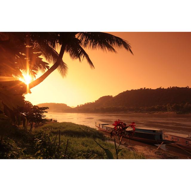 Lemannville Mekong River in Laos - Wrapped Canvas Photograph Bay Isle Home Size: 51cm H x 76cm W x 3.8cm D on Productcaster.