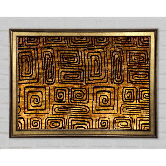 Das goldene Labyrinth - Einzelne Bilderrahmen Kunstdrucke BohoLiving Größe: 59,7 cm H x 84,1 cm B x 1,5 cm T on Productcaster.