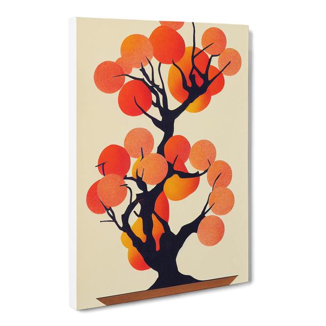 Peach Tree Orphism - Wrapped Canvas Graphic Art Marlow Home Co. Size: 60cm H x 40cm W x 3cm D on Productcaster.