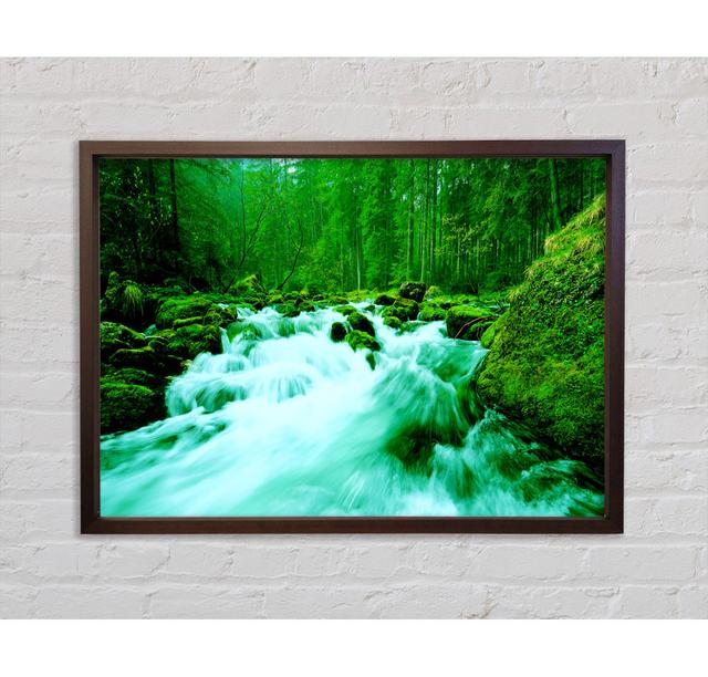 The Green Woodland River Framed Print Bright Star Size: 84.1cm H x 118.9cm W on Productcaster.