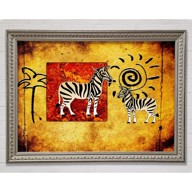 African Tribal Art 22 - Print Gracie Oaks Size: 100cm H x 141.4cm W x 3cm D, Format: Silver Framed Paper on Productcaster.