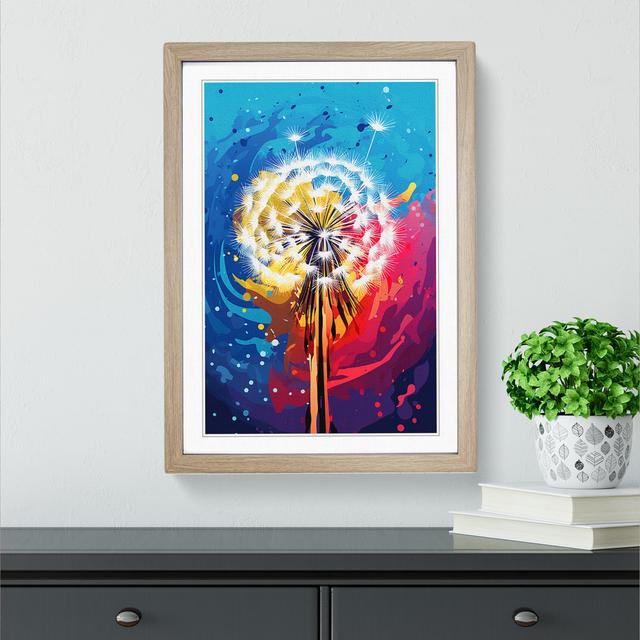 Dandelion Pop - Single Picture Frame Print on Wood Marlow Home Co. Size: 46cm H x 34cm W, Format: Oak Framed on Productcaster.