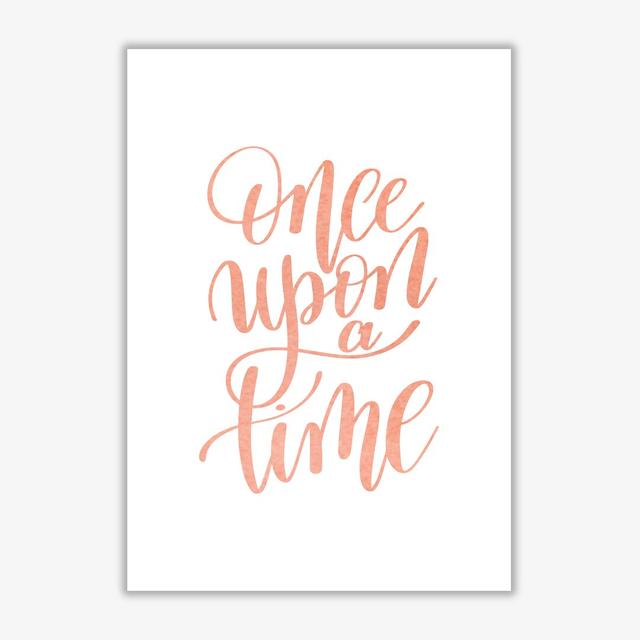 Once Upon A Time - Print East Urban Home Size: 60 cm H x 42 cm W x 1 cm D, Format: Unframed, Colour: Peach on Productcaster.